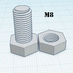 Screw-nut M8 ISO