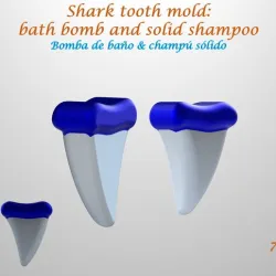 shark tooth mold: BATH BOMB, SOLID SHAMPOO