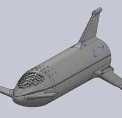 Space X BFR 2018 Version Printable Miniature