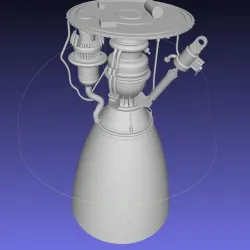 Space-X Raptor BFR Engine Simplified Printable Model