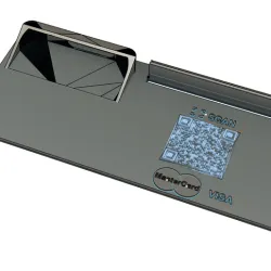 Square payment case with card holder
