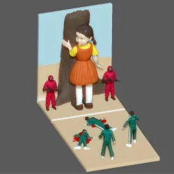 SQUID GAME DOLL STAGE 1 PACK NETFLIX STATUE 3D PRINT