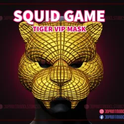 Squid Game Mask - Squid Game Tiger Vip Mask