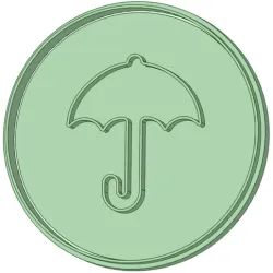 Squid Umbrella 80mm cookie cutter