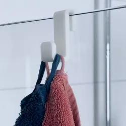 Towel hanger for bathroom wall