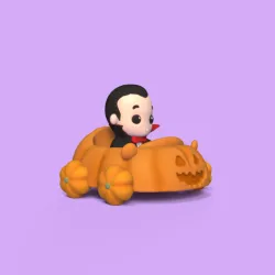 Vampire Pumpkin Car
