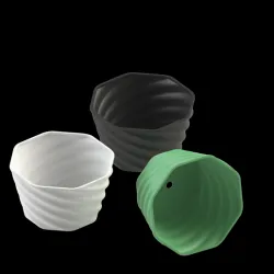 Vase Pot Geometric Patterned planter 3D printed