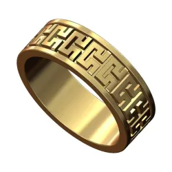 Versace ornament pattern band US sizes 5to10 3D print model