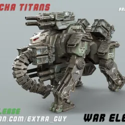 War Elephant Printable around 100mm 3D print model