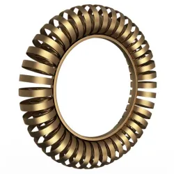 Wire Wheel Wall Mirror