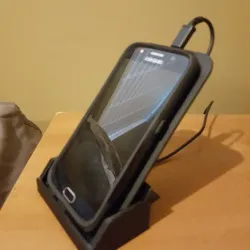wireless phone charger desk stand - phone with case (otterbox)