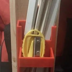 Woodworking pencil and sharpener holder