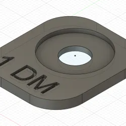 1 DM coin template center punch