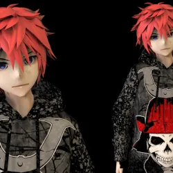 ANIME CHARACTER BOY SCULPTURE 3D PRINT MODEL