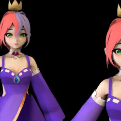 ANIME CHARACTER GIRL SCULPTURE 3D PRINT MODEL