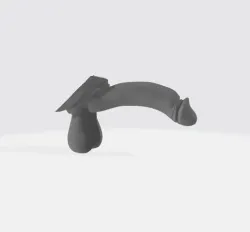 big dick, curved down cock, with and without veins