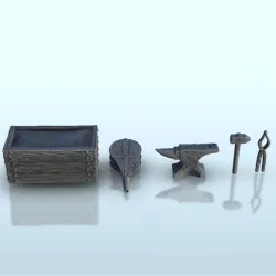 Blacksmith interior set - Warhammer Age of Sigmar Bolt Action Flames of War
