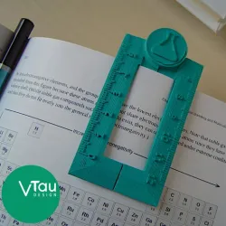 Bookmark Ruler Print in Place with Chemistry Icon | Easy to Print | Back to School | Vtau Design