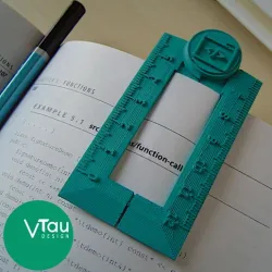 Bookmark Ruler Print in Place with Code Icon | Easy to Print | Back to School | Vtau Design