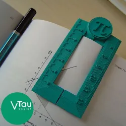 Bookmark Ruler Print in Place with Pi Icon | Easy to Print | Back to School | Vtau Design