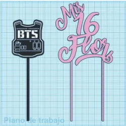 BTS cake topper