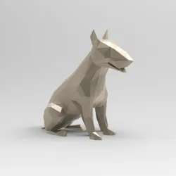 bull terrier low poly