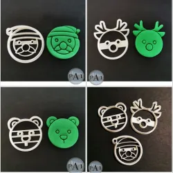 Christmas cookie / clay cutters - Set of 3