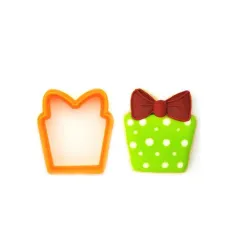 CHRISTMAS MINI COOKIE CUTTER #19 CHRISTMAS GIFT BOX COOKIE CUTTER