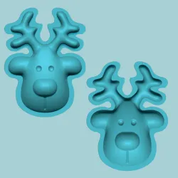 Christmas Reindeer Face - Molding Arrangement EVA Foam