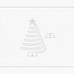 Christmas Tree Laser Cut and 3d Printing SVG STL Names