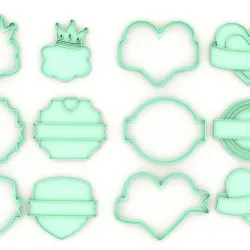 COOKIE CUTTERS WITH STAMP - TO ADD PHRASES - COOKIE CUTTER -