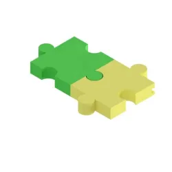 Couple Jigsaw Pieces Keychain