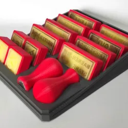 Custom Stamp Set in a fancy Case
