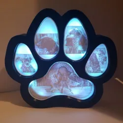 Dog paw lamp