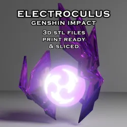 Electroculus Genshin Impact -- With LED Slots -- 3D Print Ready
