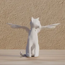 File: Animals The Guardian Angel Cat in STL digital format