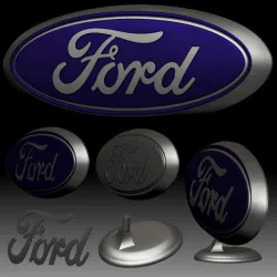 Ford logo car brand for 3D printer or CNC router