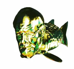 freud fish, with hollow head