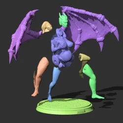 Futanari Demon on Female Cumflation - Ready for Printing