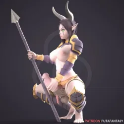 Futanari Elf horsedick - Printable Ready