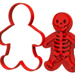 halloween skeleton cookie embosser/cutter
