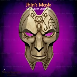 Jhin Mask LOL league of legends - Fan Art 3D print model