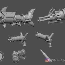 Jinx Weapon Collection LOL - Fan Art 3D print model 3D print model