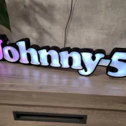 Johnny-5 illuminated letters