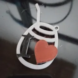 Keyring I <3 matte