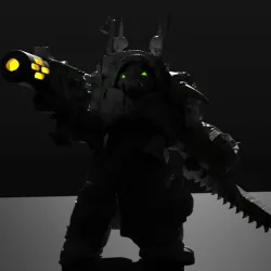 Lords of Grimdark Sniffles in Death Machine Armor