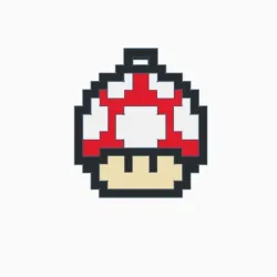 Mario Bross Mushroom pixel keychain, christmas decorations