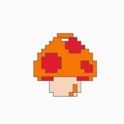 Mario Bross Mushroom pixel keychain, christmas decorations