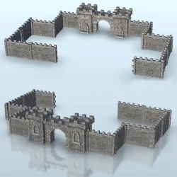 Medevial walls (modular system) - Warhammer resin Age of Sigmar Bolt Action Flames of War
