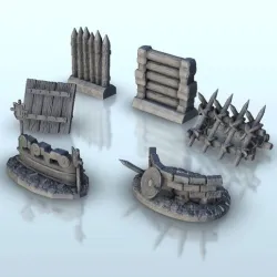 Medieval barricades set - Warhammer Age of Sigmar Bolt Action Flames of War